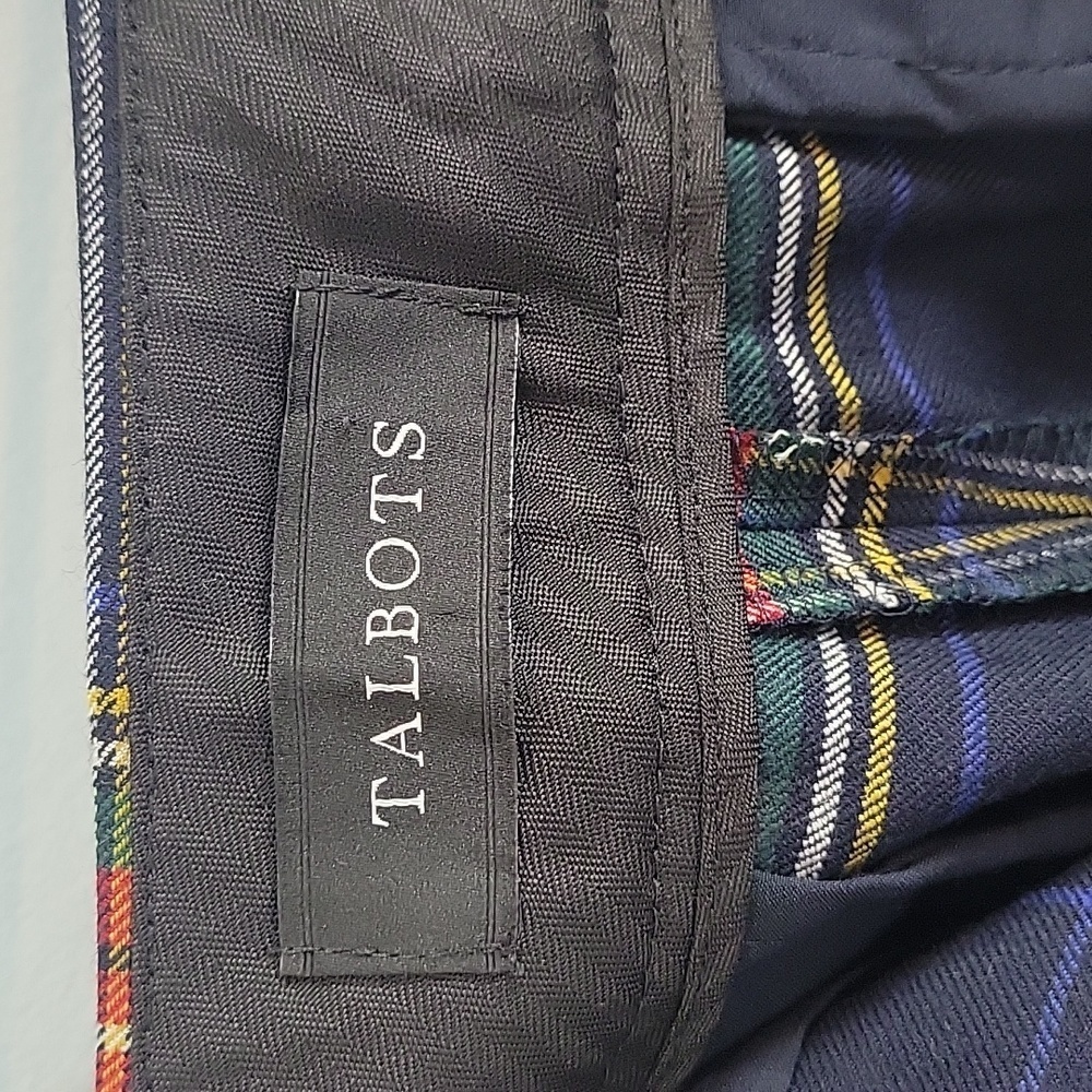 Talbots Plaid Ankle Pants - Red and Blue - Picture 4 of 9